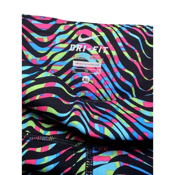 Nike Dri-FIT Kids XL Multicolored Cropped Yoga Pants - Picture 4 of 6